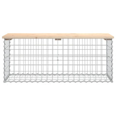 Bancă de grădină, design gabion, 103x44x42cm, lemn masiv de pin