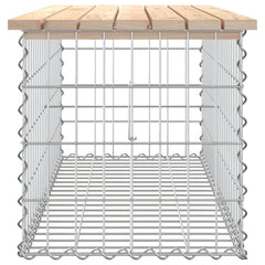 Bancă de grădină, design gabion, 103x44x42cm, lemn masiv de pin