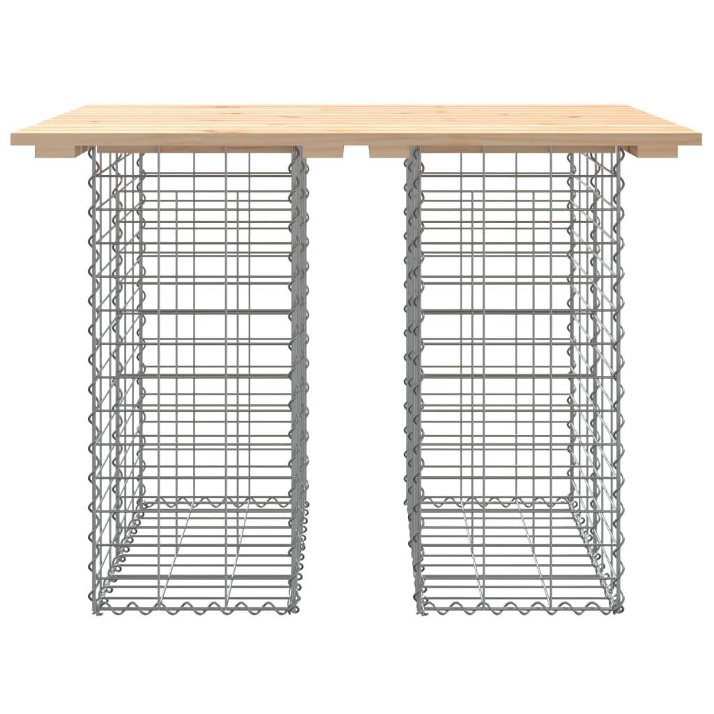 Bancă de grădină, design gabion, 100x70x72cm, lemn masiv de pin