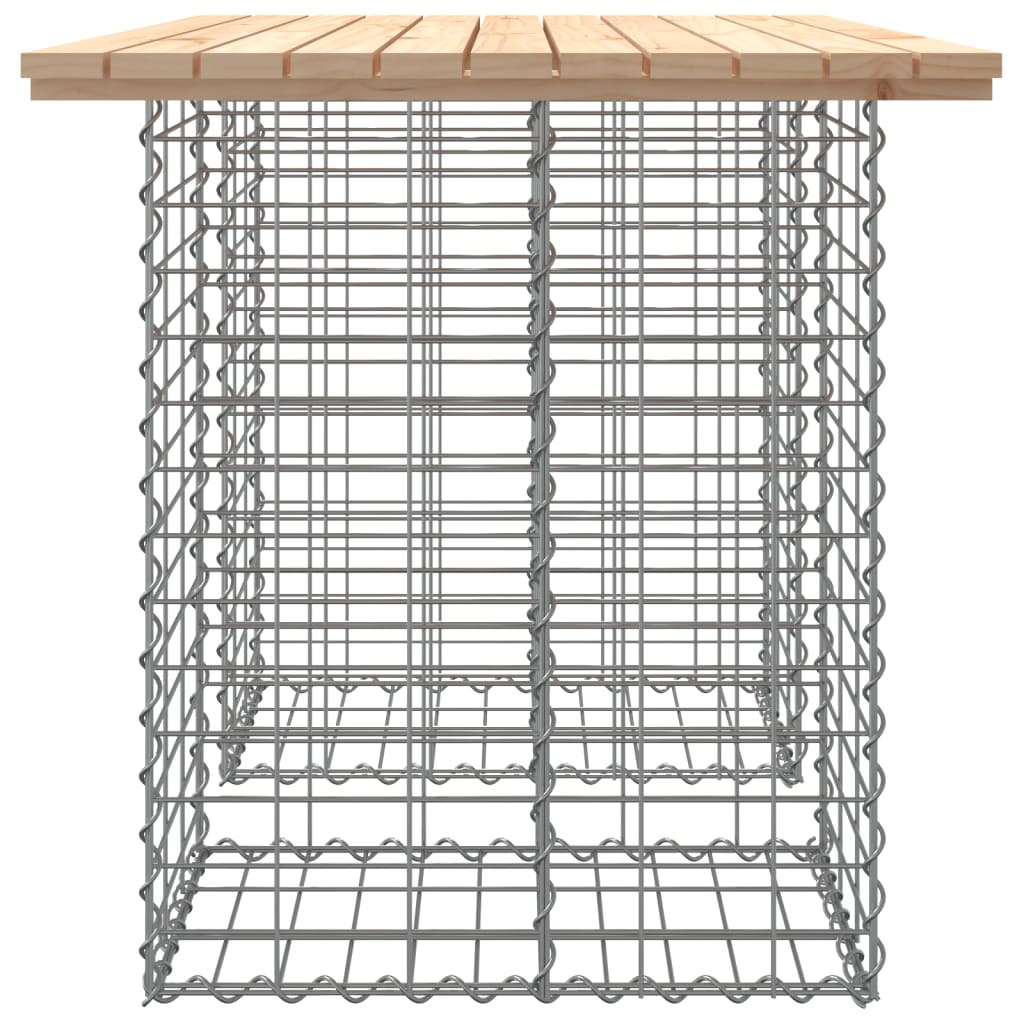 Bancă de grădină, design gabion, 100x70x72cm, lemn masiv de pin