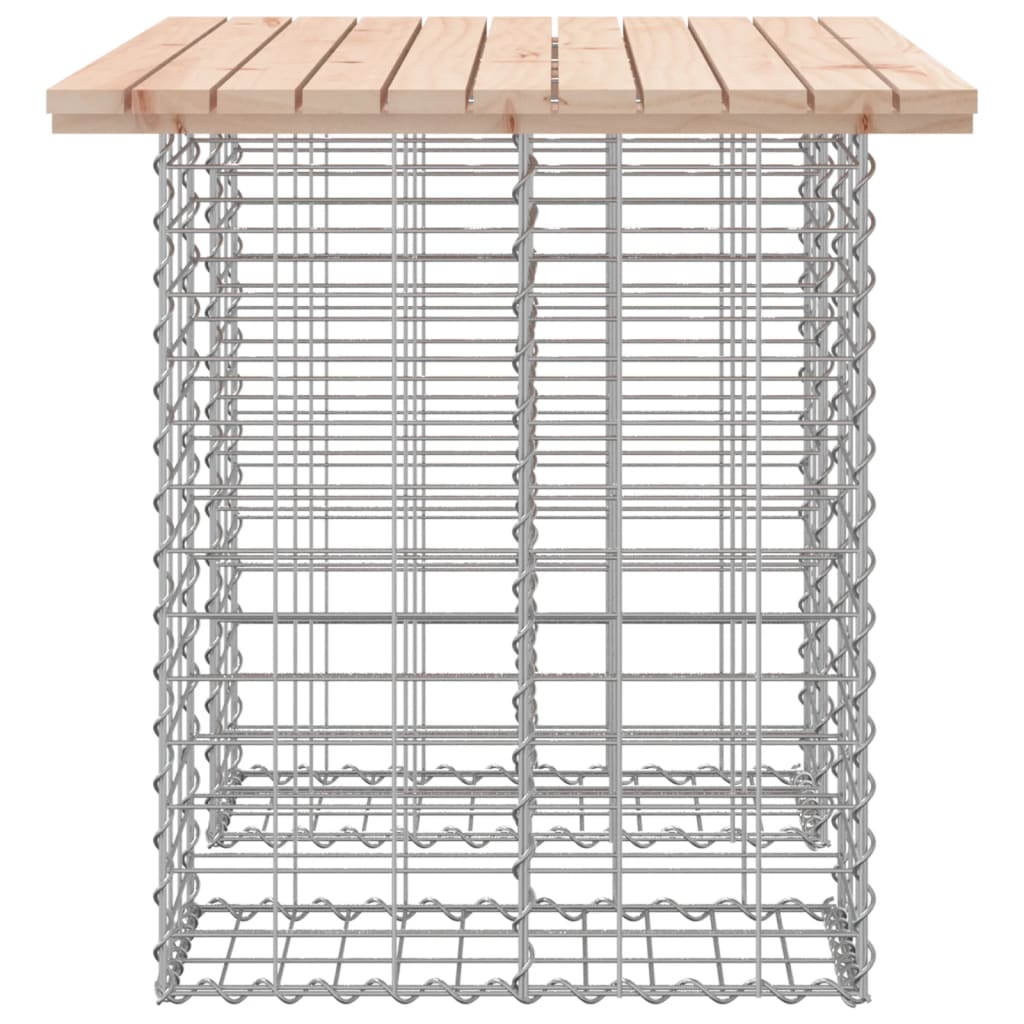 Bancă de grădină, design gabion, 100x70x72cm, lemn masiv de pin