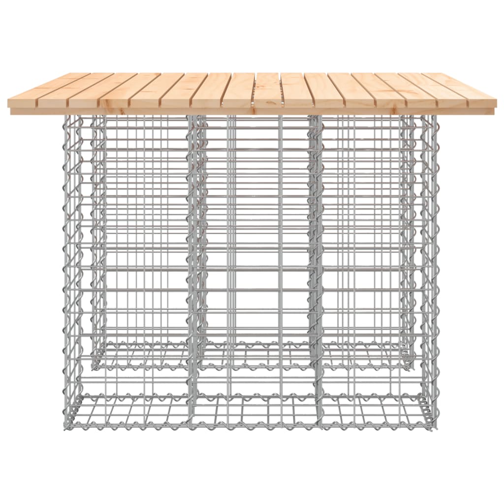 Bancă de grădină, design gabion, 100x102x72cm, lemn masiv pin