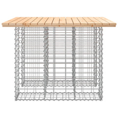 Bancă de grădină, design gabion, 100x102x72cm, lemn masiv pin