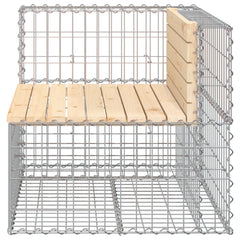 Bancă de grădină design gabion, 92x71x65,5cm, lemn masiv de pin