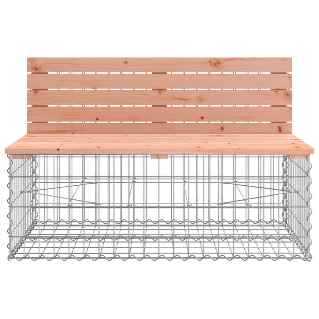 Bancă de grădină tip gabion 287x71x65,5 cm, lemn masiv Douglas