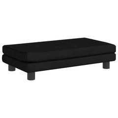 Canapea pentru copii cu taburet negru 100x50x30 cm catifea