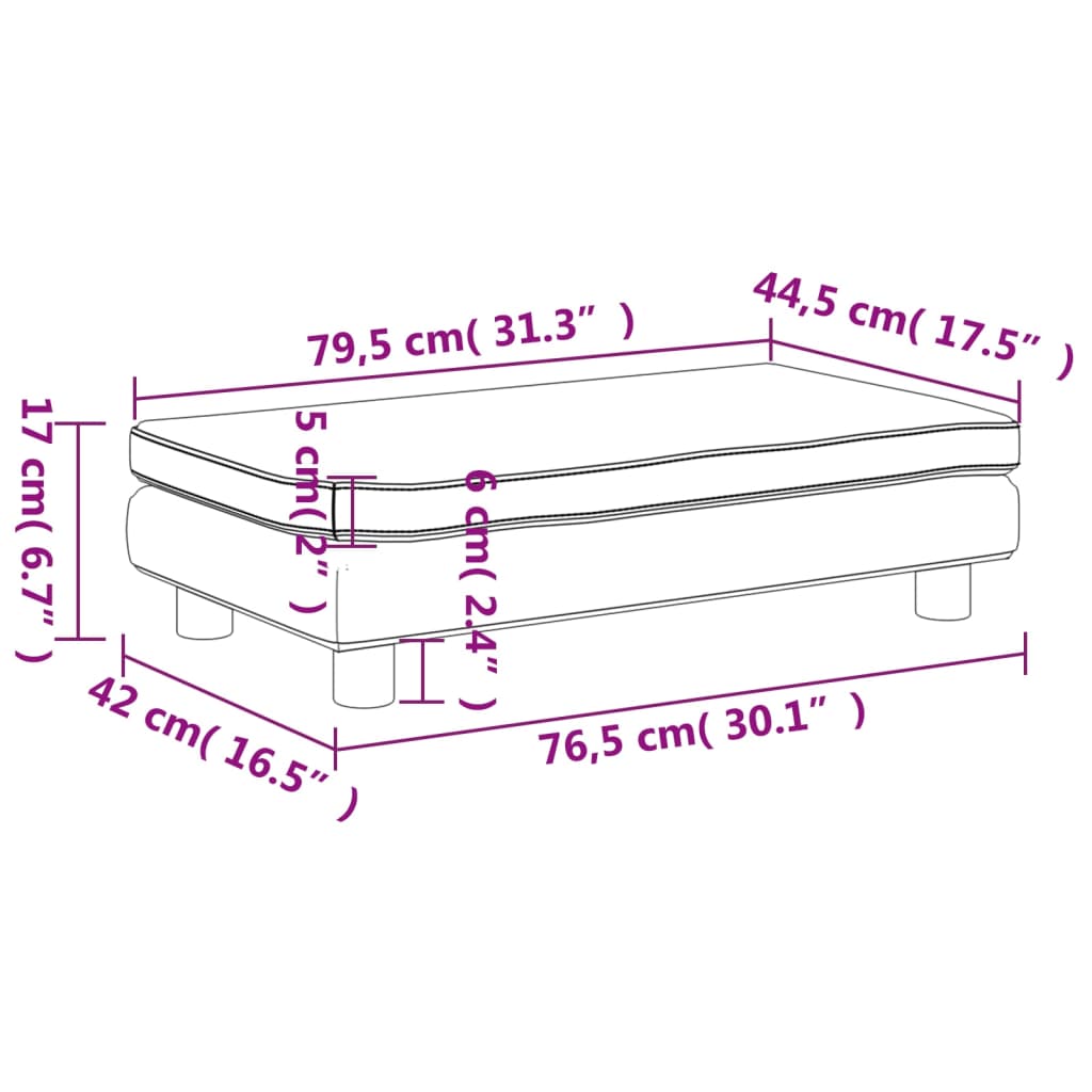 Canapea copii cu taburet negru 100x50x30cm piele ecologică