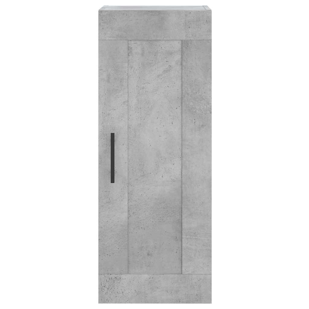 Dulap înalt, gri beton, 34,5x34x180 cm, lemn prelucrat