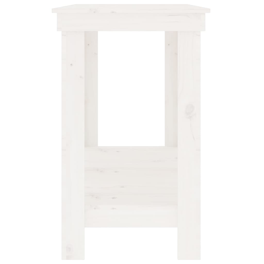 Banc de lucru, alb, 180x50x80 cm, lemn masiv pin
