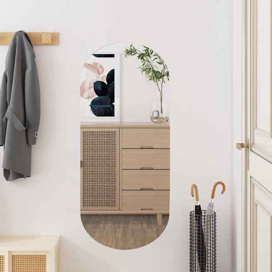 Oglindă de perete, 35x80 cm, oval, sticlă