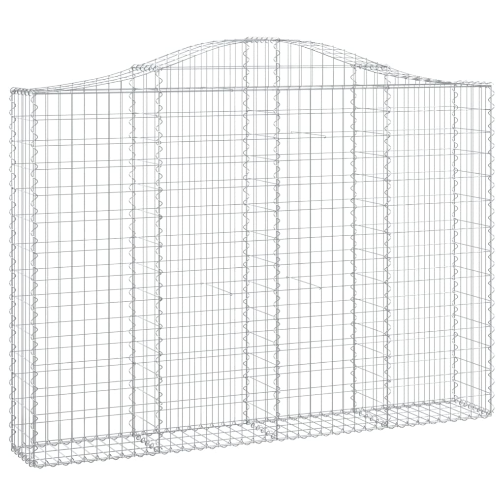 Coșuri gabion arcuite 3 buc, 200x30x140/160cm, fier galvanizat