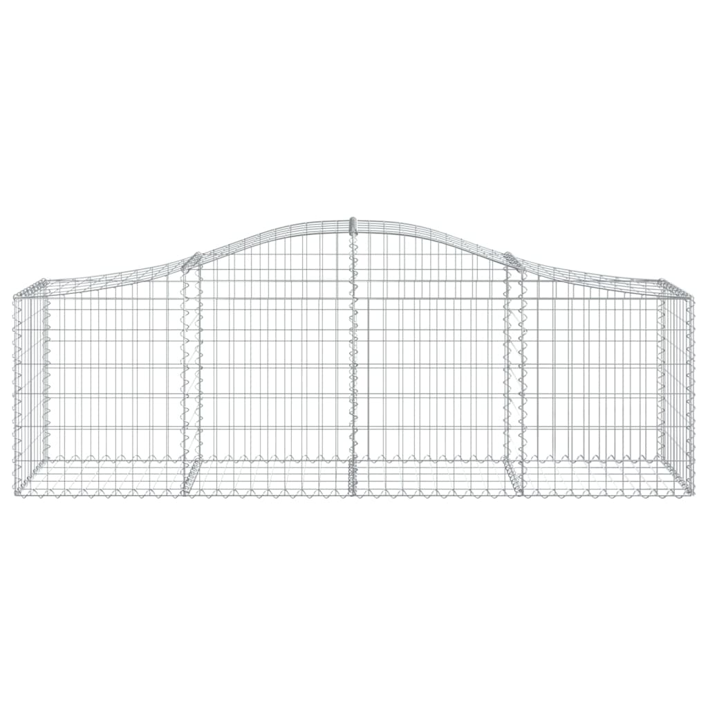Coșuri gabion arcuite 4 buc, 200x50x60/80 cm, fier galvanizat