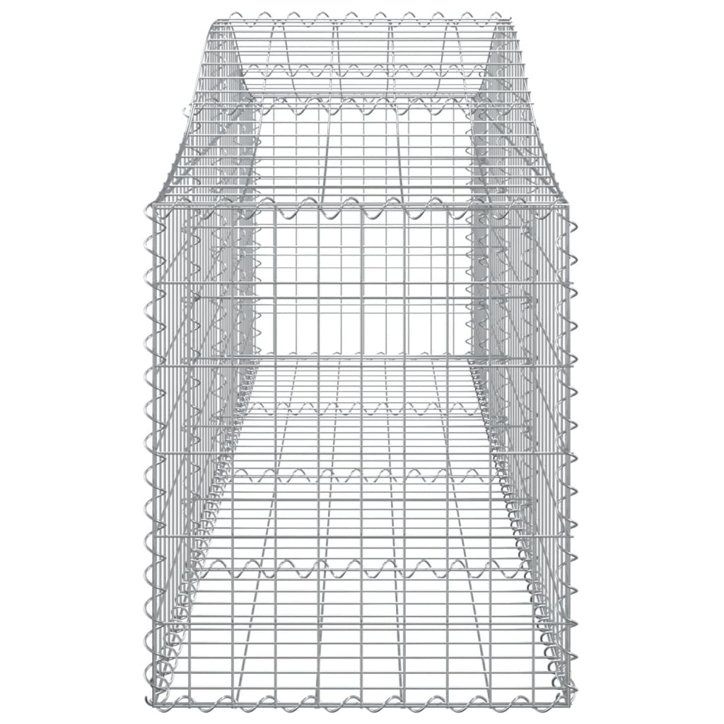 Coșuri gabion arcuite 4 buc, 200x50x60/80 cm, fier galvanizat