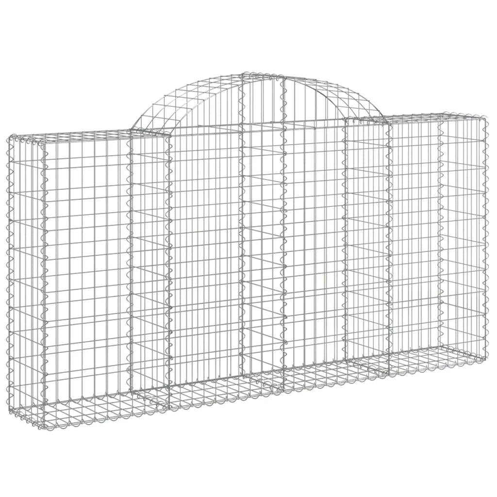 Coșuri gabion arcuite 4 buc, 200x30x100/120 cm fier galvanizat
