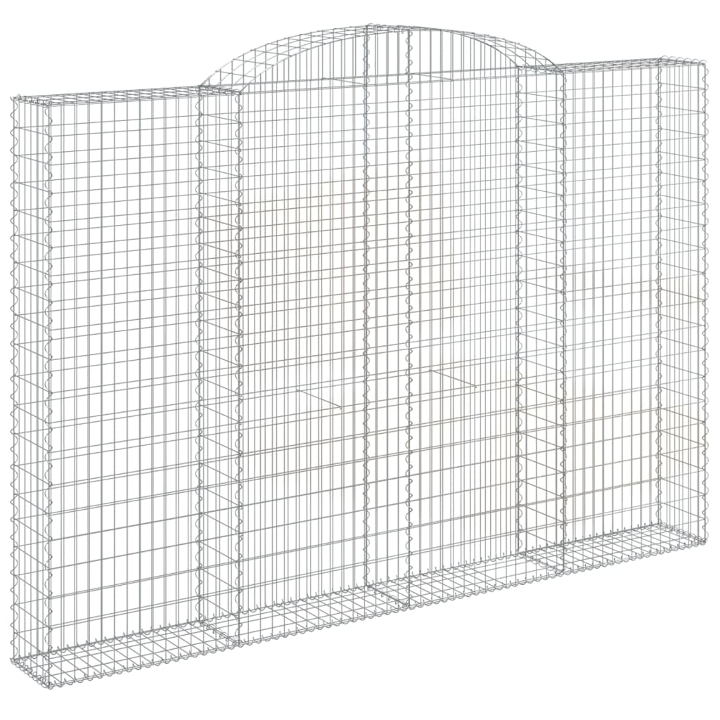 Coșuri gabion arcuite, 2 buc. 300x30x200/220 cm fier galvanizat