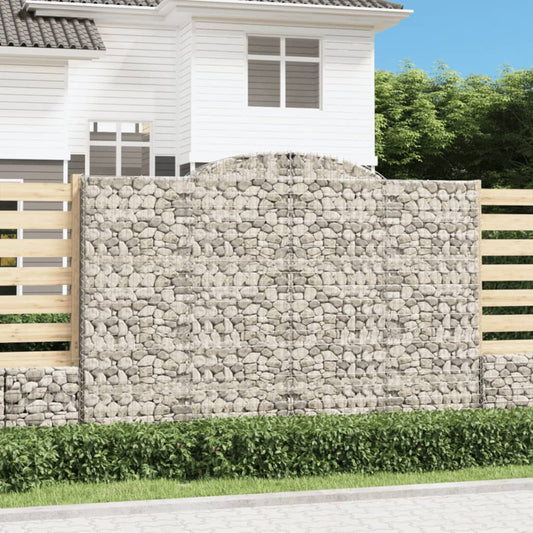 Coșuri gabion arcuite, 2 buc. 300x30x200/220 cm fier galvanizat