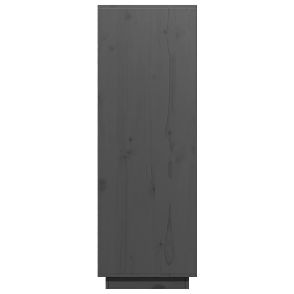 Dulap înalt, gri, 60x40x116,5 cm, lemn masiv de pin