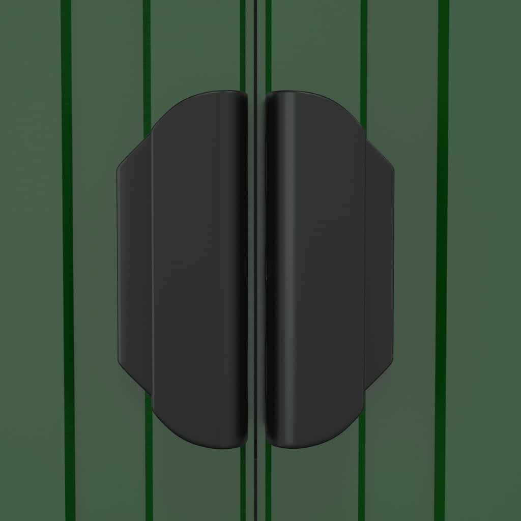 Șopron de grădină, verde, 192x274x223 cm, oțel zincat