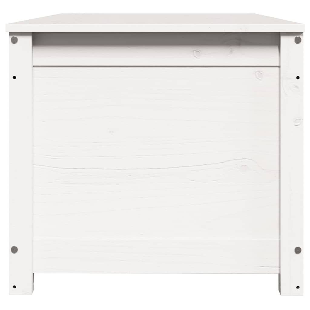 Cutie de depozitare, alb, 110x50x45,5 cm, lemn masiv de pin
