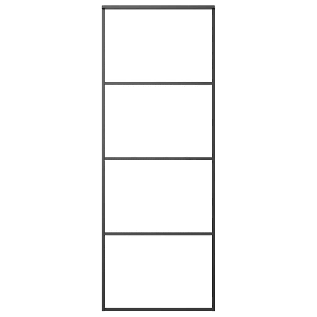 Ușă glisantă cu set feronerie, 76x205 cm, sticlă ESG/aluminiu