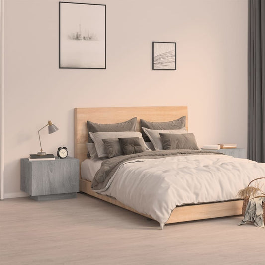 Noptieră, gri sonoma, 100x35x40 cm, lemn prelucrat