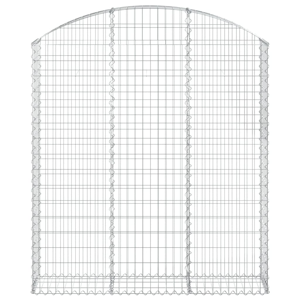 Coș gabion arcuit, 150x30x160/180 cm, fier galvanizat