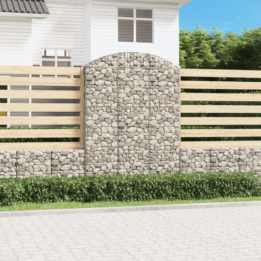 Coș gabion arcuit, 150x30x200/220 cm, fier galvanizat