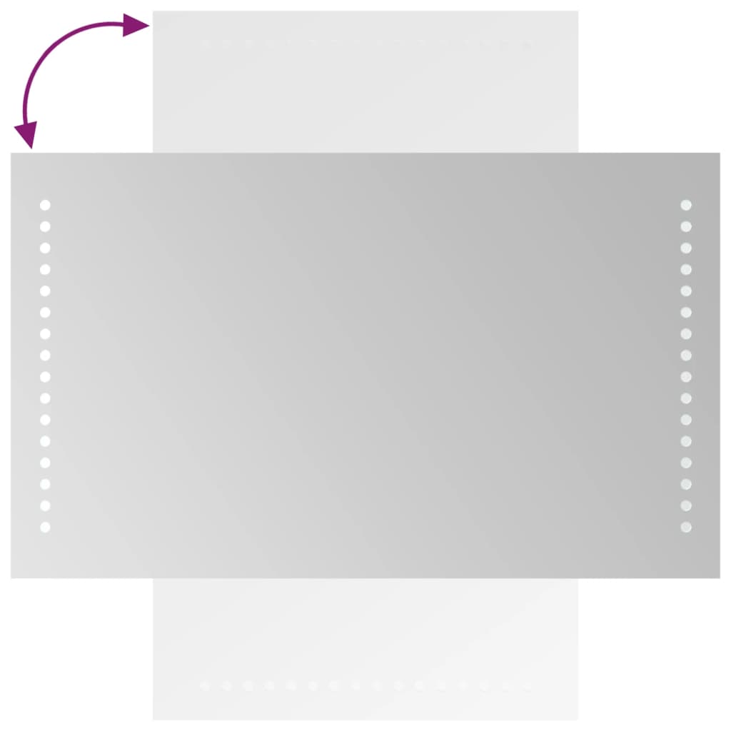 Oglindă de baie cu LED, 30x50 cm