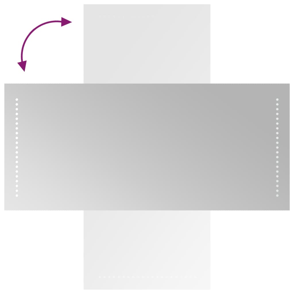 Oglindă de baie cu LED, 40x90 cm