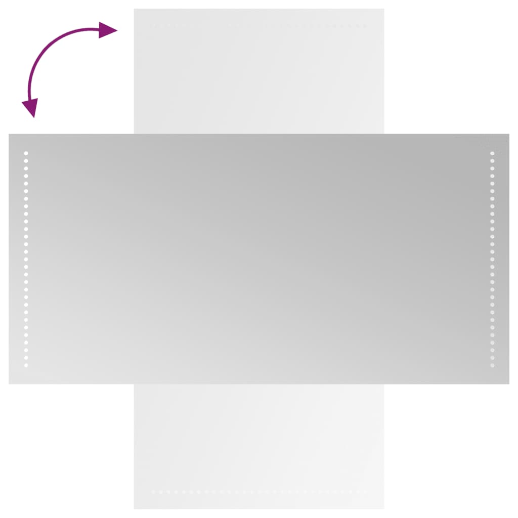 Oglinda de baie cu LED, 50x100 cm