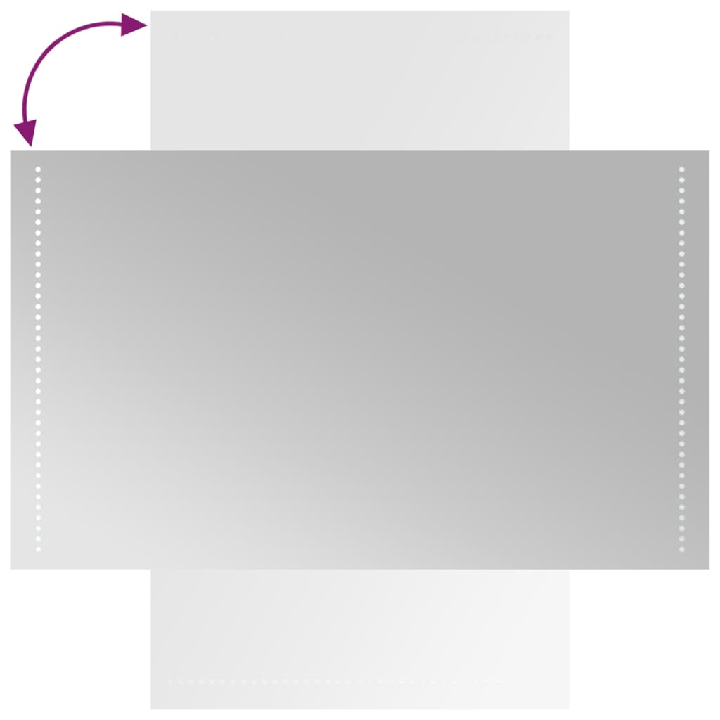 Oglindă de baie cu LED, 60x100 cm