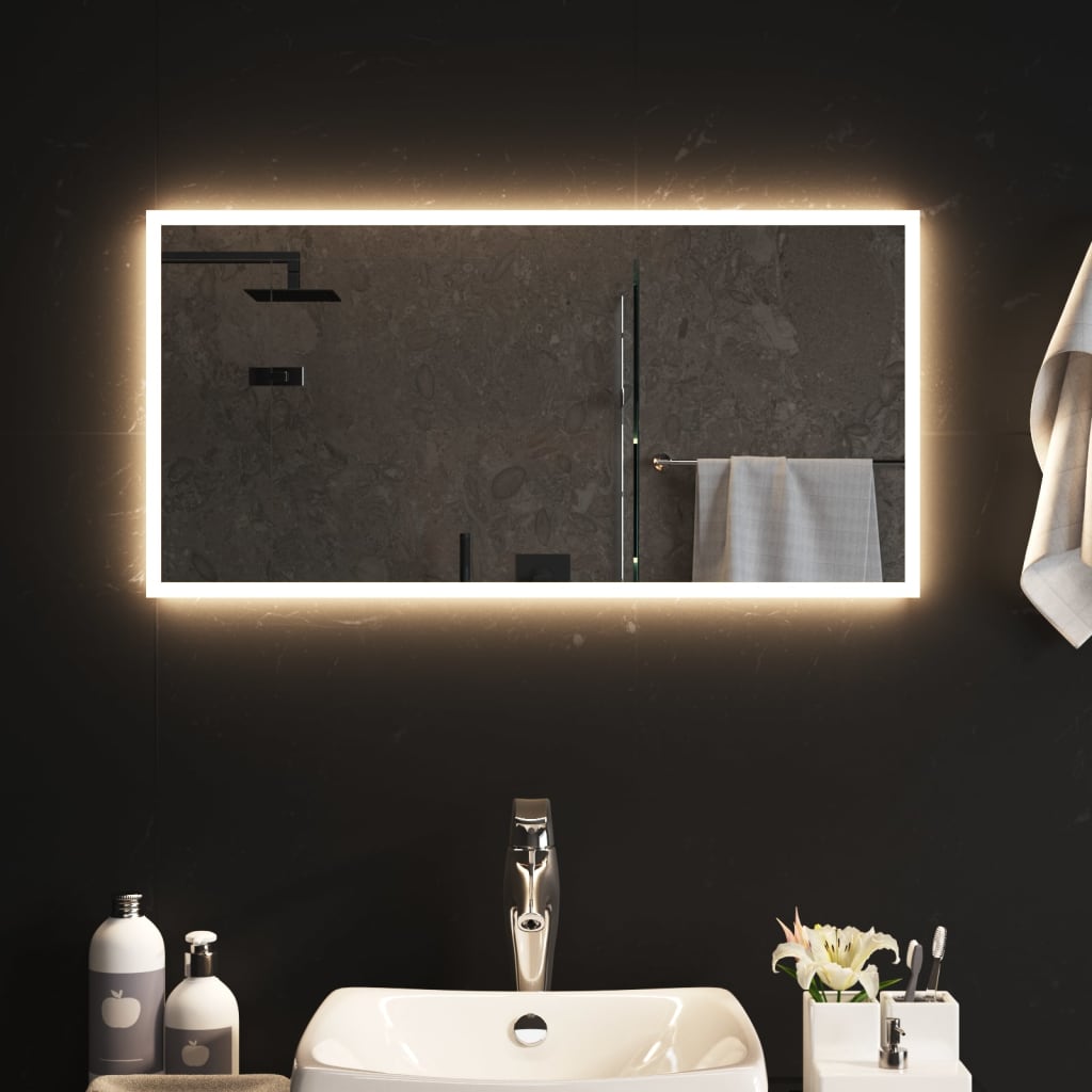 Oglindă de baie cu LED, 40x80 cm