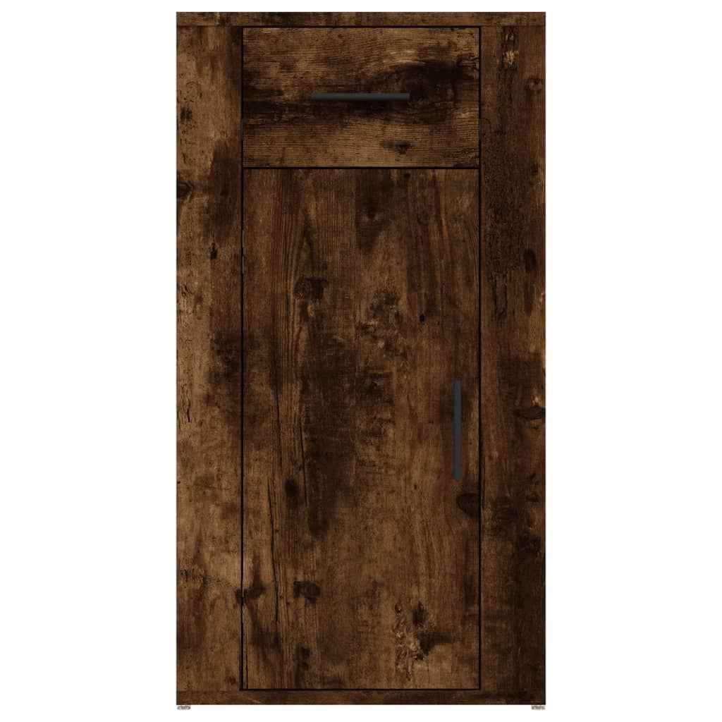 Dulap de birou, stejar fumuriu, 40x49x75 cm, lemn prelucrat