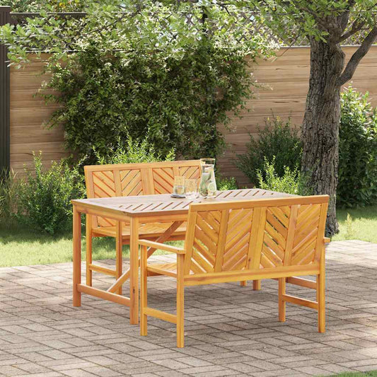Set de masă pentru grădină 3 pcs Maro Lemn Solid de Acacia