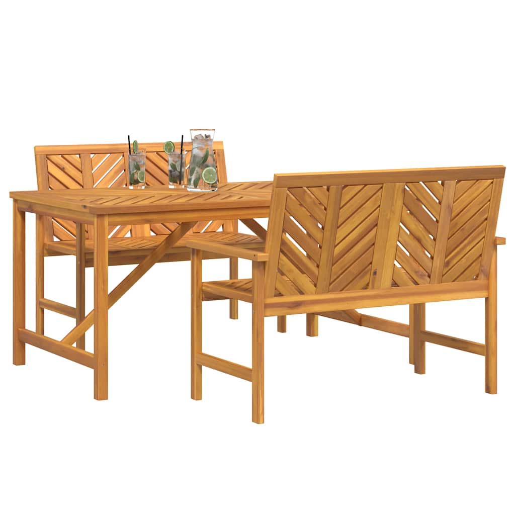 Set de masă pentru grădină 3 pcs Maro Lemn Solid de Acacia