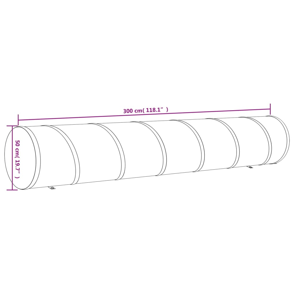 Tunel pentru câini, albastru, Ø 50x300 cm, poliester