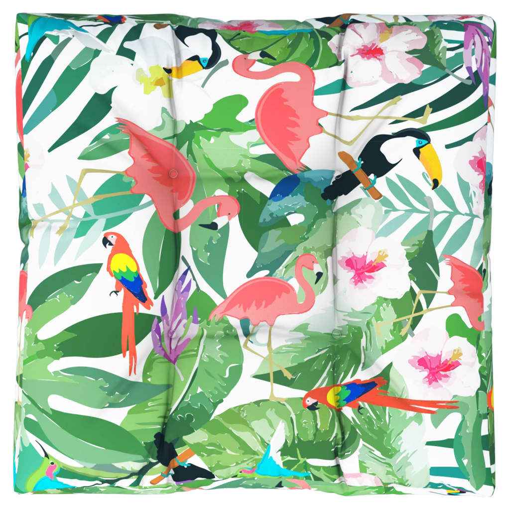 Pernă de paleți, multicolor, 80x80x12 cm, material textil