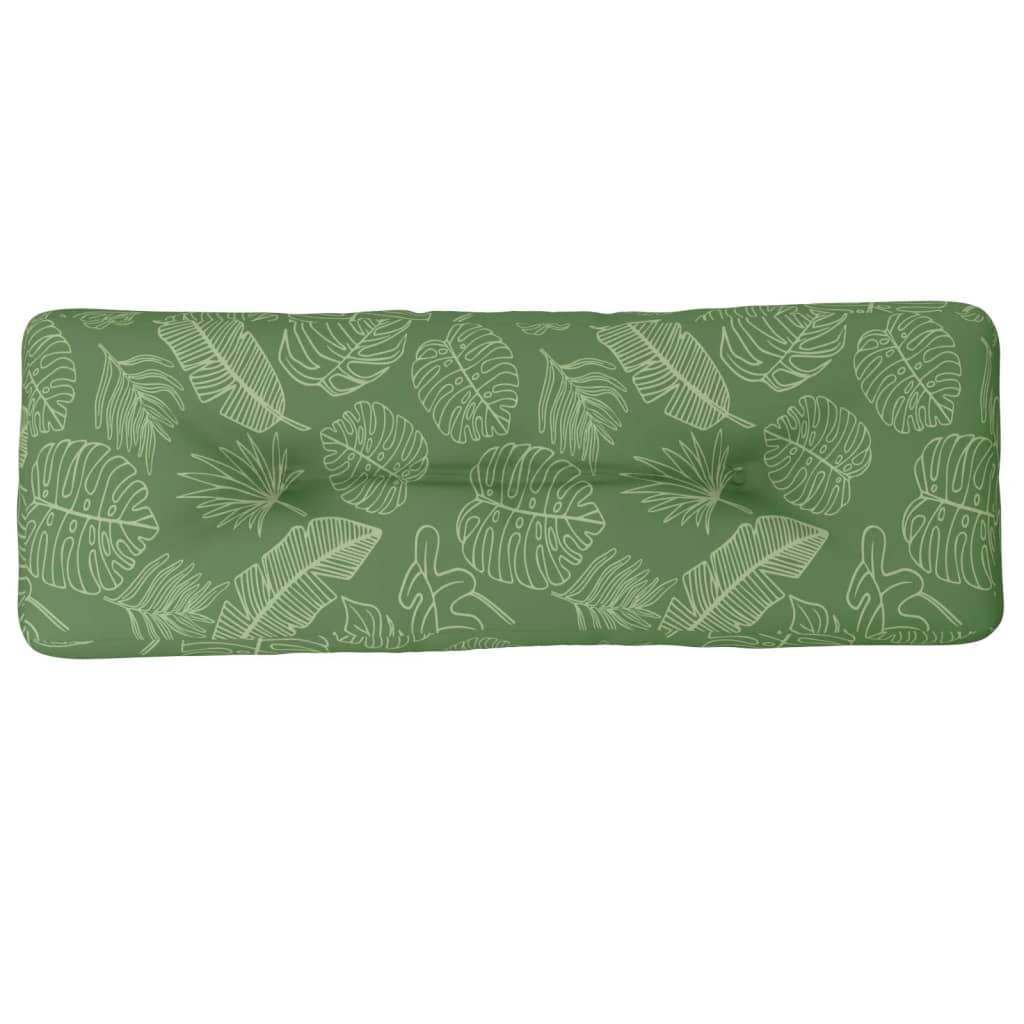 Pernă de paleți, model frunze, 120x40x12 cm, textil