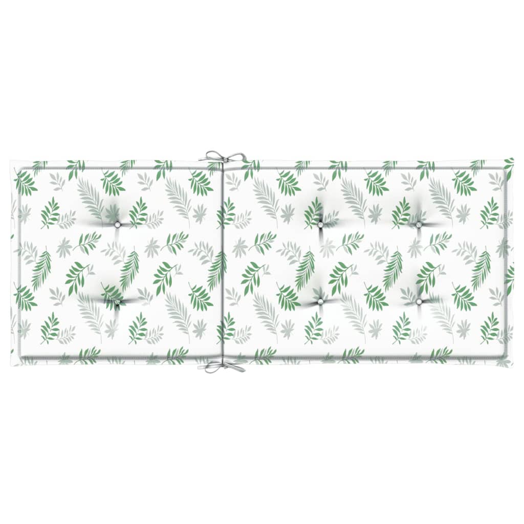 Perne de scaun spătar înalt, 6 buc., model frunze, textil