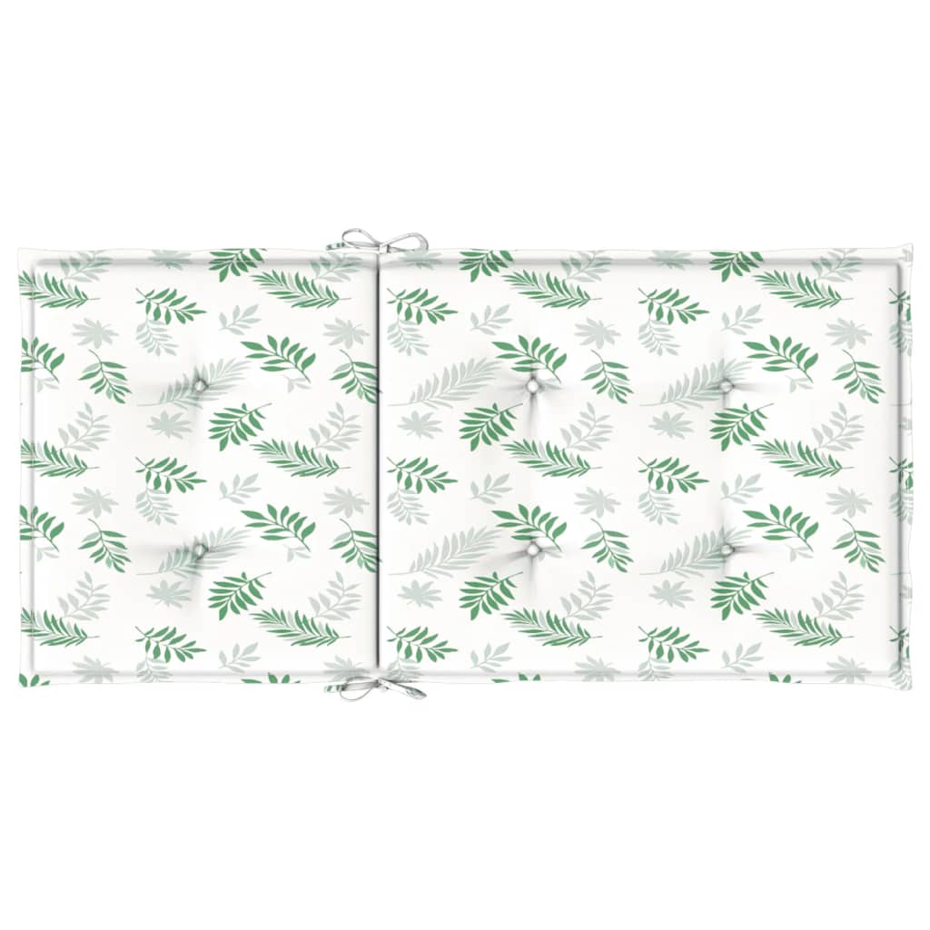 Perne de scaun spătar jos, 4 buc., model frunze, textil