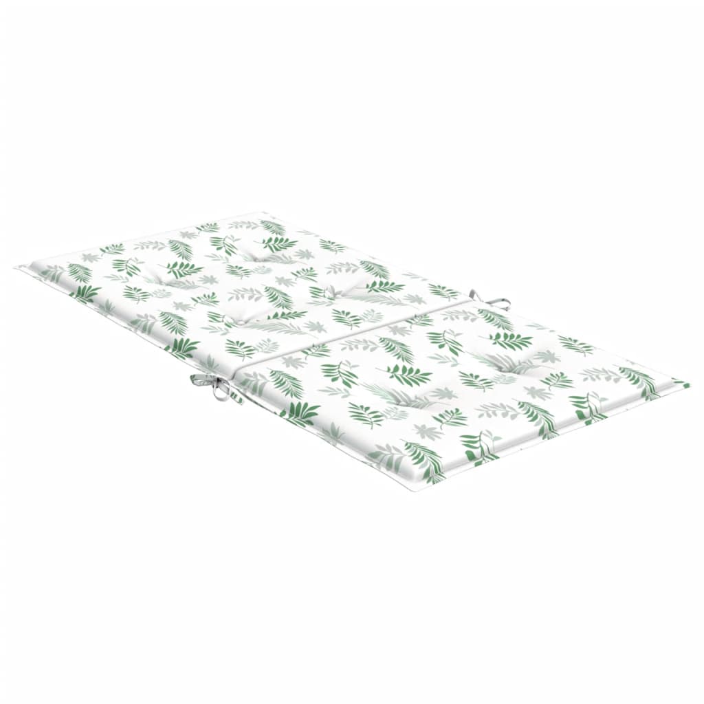 Perne de scaun spătar înalt, 6 buc., model frunze, textil