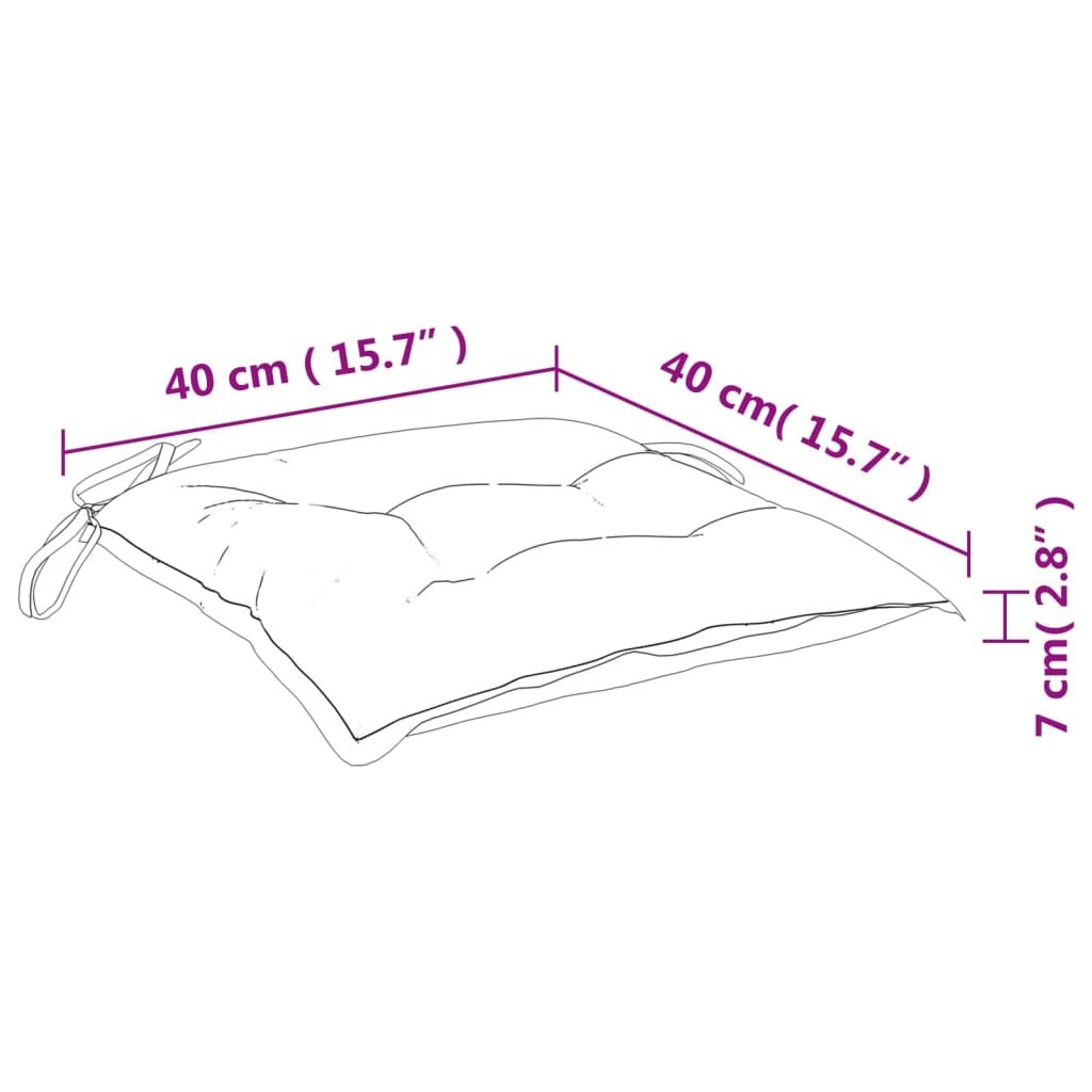 Perne de scaun, 4 buc., albastru, 40x40x7 cm, textil oxford