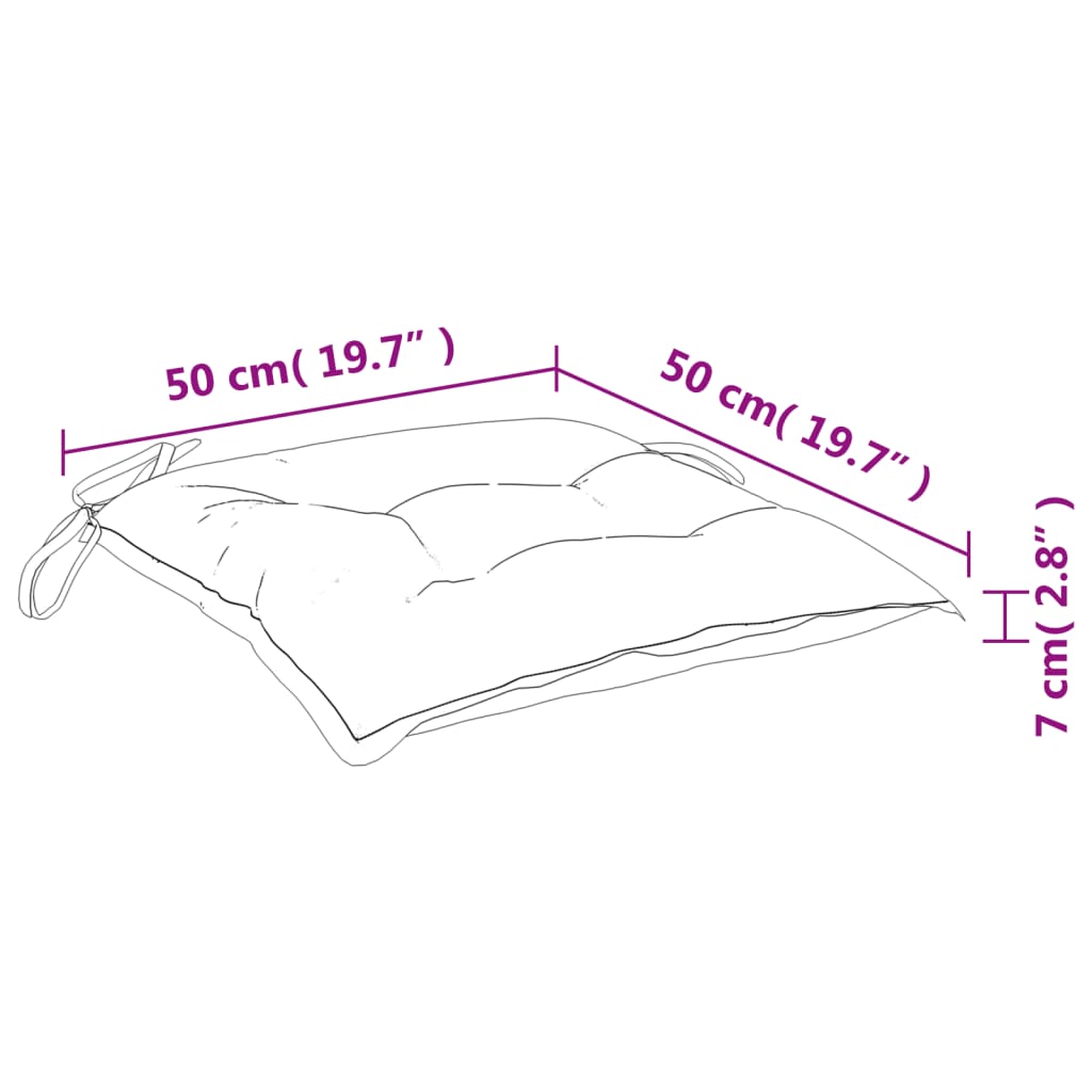 Perne de scaun, 6 buc., antracit, 50x50x7 cm, textil oxford