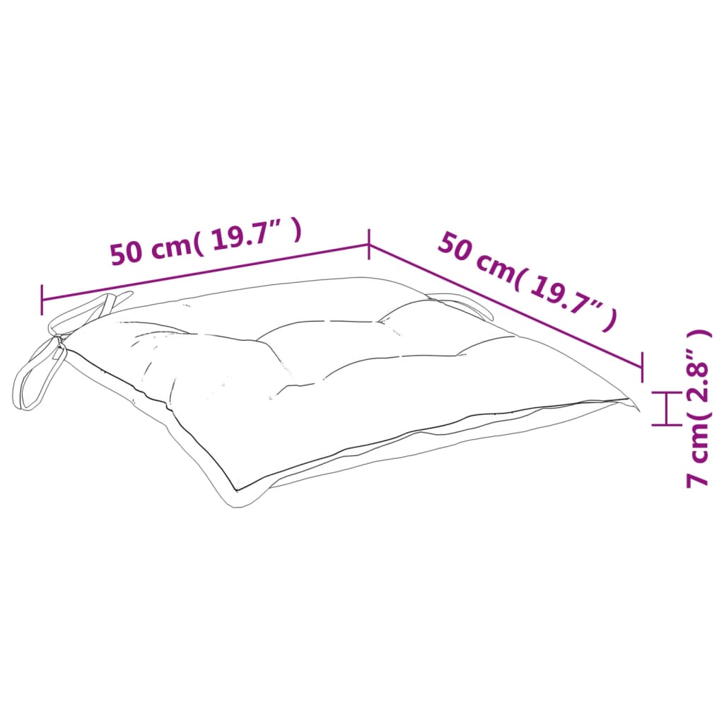 Perne de scaun, 4 buc., bej, 50x50x7 cm, textil oxford