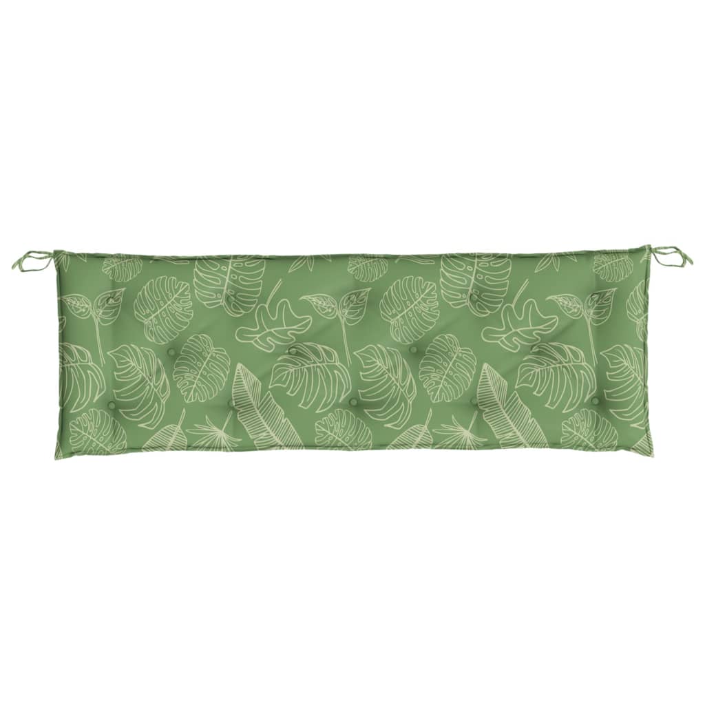 Pernă bancă de grădină model frunze, 150x50x7 cm, textil oxford