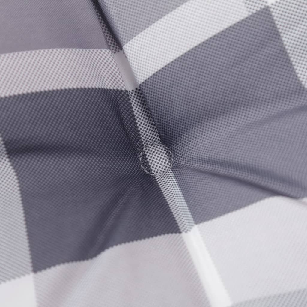 Perne scaun de terasă, 2 buc, gri, carouri, textil Oxford