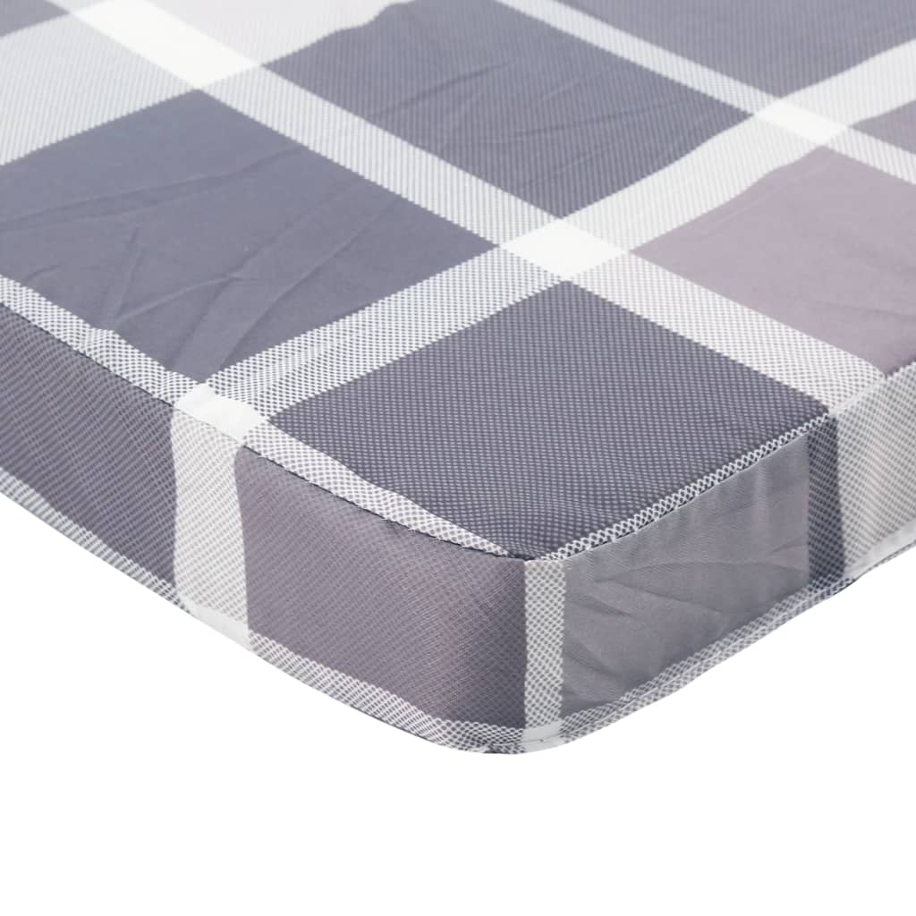 Perne scaun de terasă, 2 buc, gri, carouri, textil Oxford