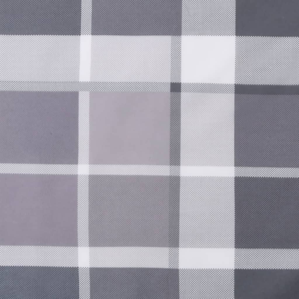 Perne scaun de terasă, 2 buc, gri, carouri, textil Oxford