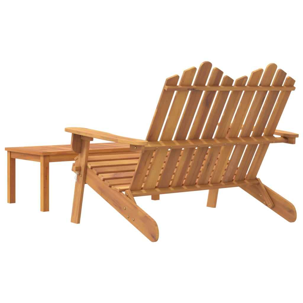 Set mobilier de grădină Adirondack, 2 piese, lemn masiv acacia