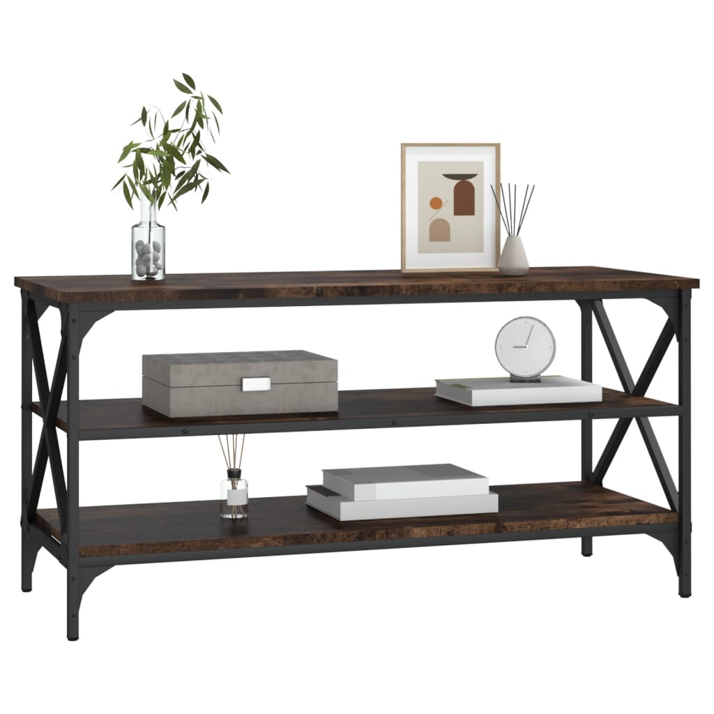 Comodă TV, stejar fumuriu, 100x40x50 cm, lemn prelucrat